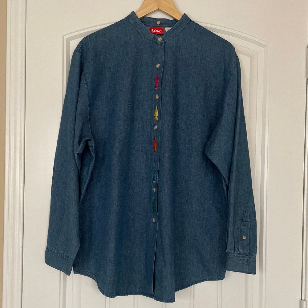 Vintage Coke Button Down Women Shirt